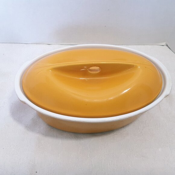 EMILE HENRY Covered Oval 1.5 Qt. Casserole ~ Gold, #03.04, Made in France. - Picture 2 of 8
